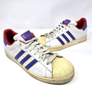 ADIDAS Originals Superstar II Shell Toe Mens Size 10 White Red Blue